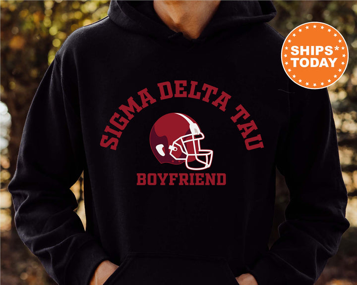 Sigma Delta Tau Gameday Boyfriend Sorority Sweatshirt | Sig Delt Boyfriend Sweatshirt | Gameday Sweatshirt | Gifts For Boyfriend _ 8211g
