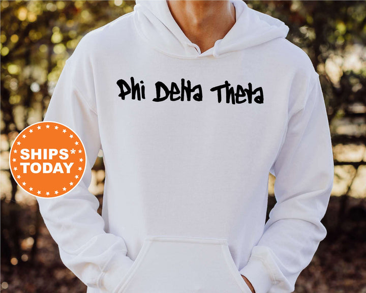 Phi Delta Theta Painted Fraternity Sweatshirt | Phi Delt Fraternity Apparel | Greek Sweatshirt | Fraternity Gift | College Apparel  _ 6462g