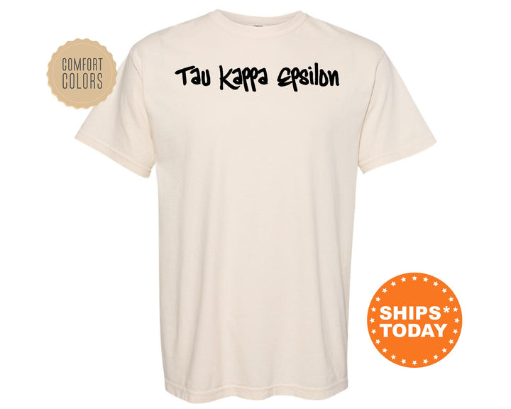 Tau Kappa Epsilon Painted Comfort Colors Fraternity T-Shirt | TKE Greek Shirt | TEKE Fraternity Rush Shirt | Custom Greek Apparel _ 6475g