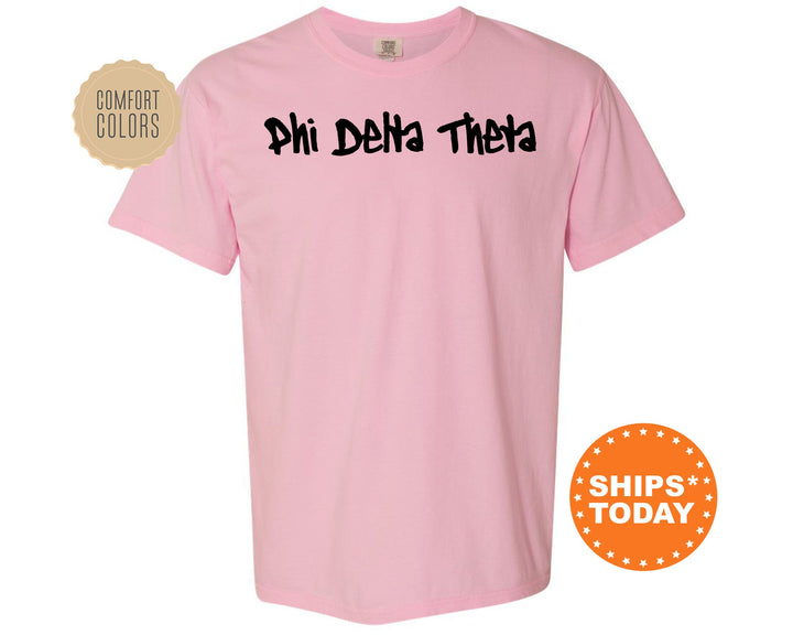 Phi Delta Theta Painted Comfort Colors Fraternity T-Shirt | Phi Delt Greek Shirt | Fraternity Rush Shirt | Custom Greek Apparel _ 6462g