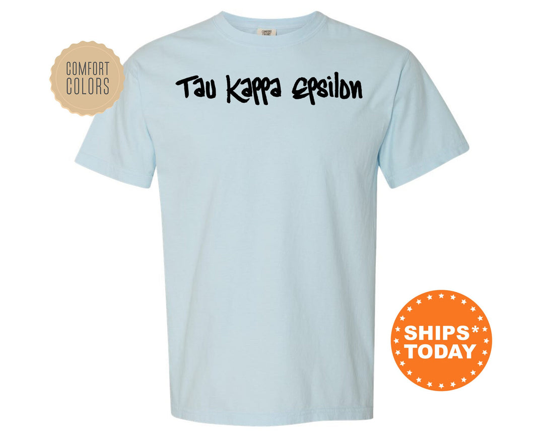 Tau Kappa Epsilon Painted Comfort Colors Fraternity T-Shirt | TKE Greek Shirt | TEKE Fraternity Rush Shirt | Custom Greek Apparel _ 6475g