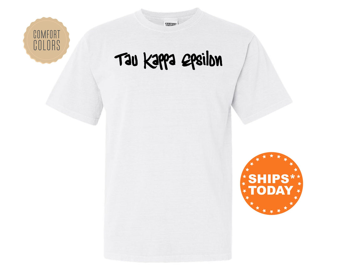Tau Kappa Epsilon Painted Comfort Colors Fraternity T-Shirt | TKE Greek Shirt | TEKE Fraternity Rush Shirt | Custom Greek Apparel _ 6475g