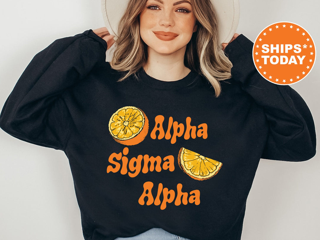 Alpha Sigma Tau Oranges Sorority Sweatshirt | Alpha Sigma Tau Sweatshirt | Big Little Sorority Reveal | Trendy Sorority Hoodie _ 8379g
