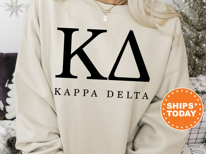 Kappa Delta Sweet and Simple Sorority Sweatshirt | Kappa Delta Greek Letters Sorority Crewneck | Kay Dee Sorority Letters | Greek Apparel