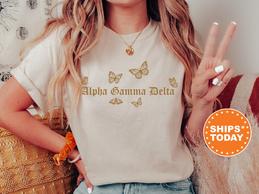 Alpha Gamma Delta Goldie Sorority T-Shirt | Alpha Gam Comfort Colors Shirt | Sorority Apparel | Big Little Shirt | Sorority Gifts _ 9469g