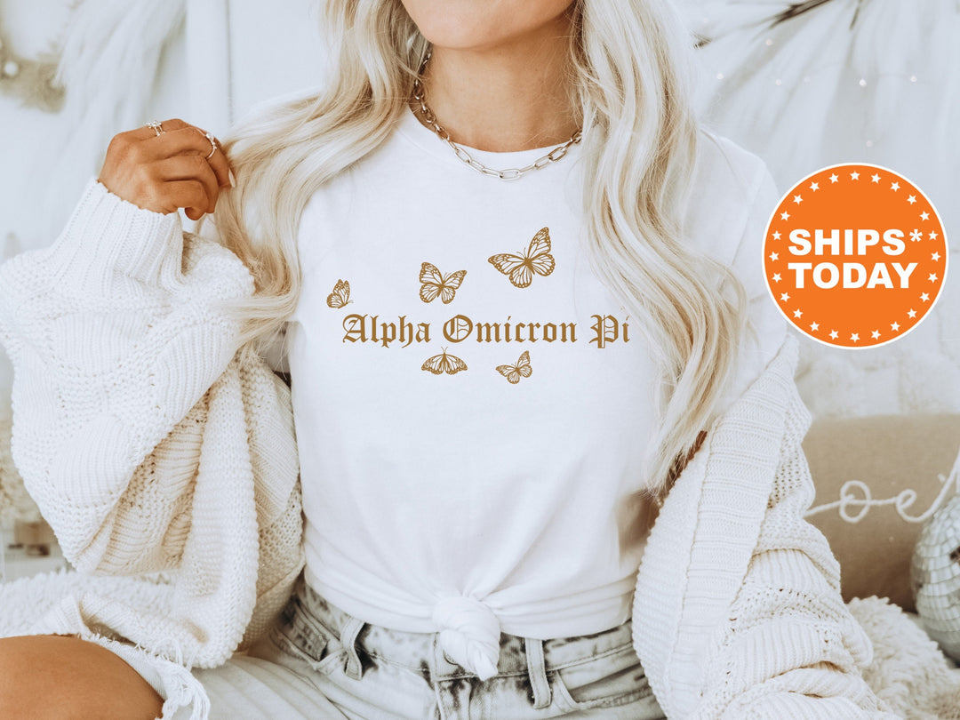 Alpha Omicron Pi Goldie Sorority T-Shirt | Alpha O Comfort Colors Shirt | Sorority Apparel | Big Little Reveal Shirt | Sorority Gift _ 9470g