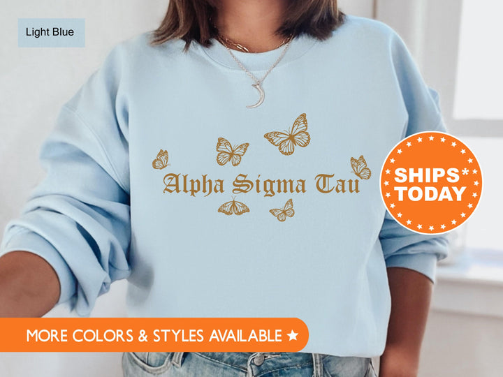 Alpha Sigma Tau Goldie Sorority Sweatshirt | Alpha Sigma Tau Sorority Merch | Big Little Sorority Reveal | College Sweatshirt