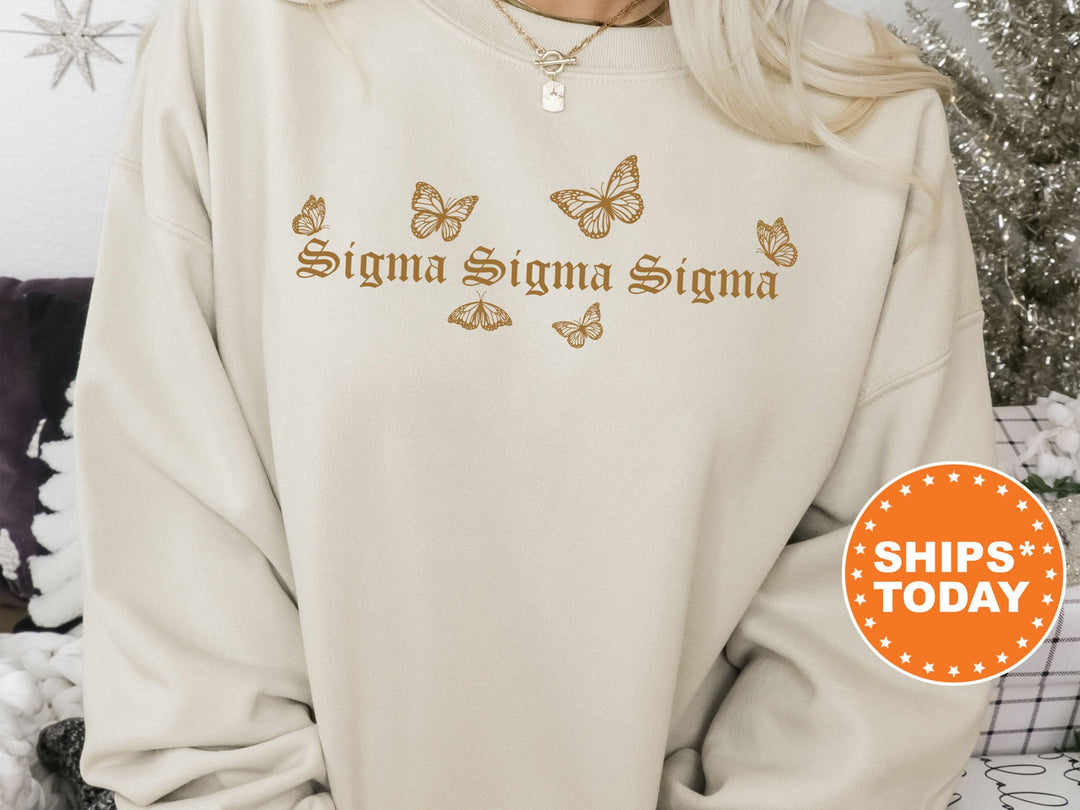 Sigma Sigma Sigma Goldie Sorority Sweatshirt | Tri Sigma Sorority Merch | Big Little Reveal | Sorority Gifts | College Sweatshirt