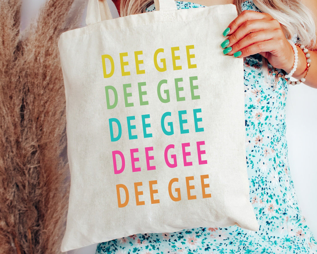 Delta Gamma Modern Colors Sorority Tote Bag | Delta Gamma Tote Bag | Dee Gee Sorority Beach Bag | Big Little Gifts | Sorority Merch _ 15246g