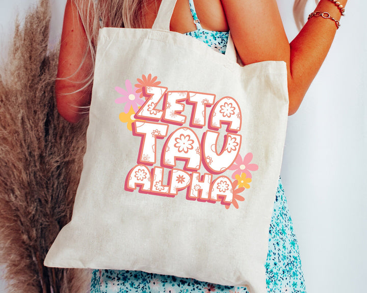 Zeta Tau Alpha LilyLovely Sorority Tote Bag | ZETA Sorority Bag | ZETA Tote Bag | Beach Bag | Big Little | Bid Day | Sorority Gifts _ 15052g