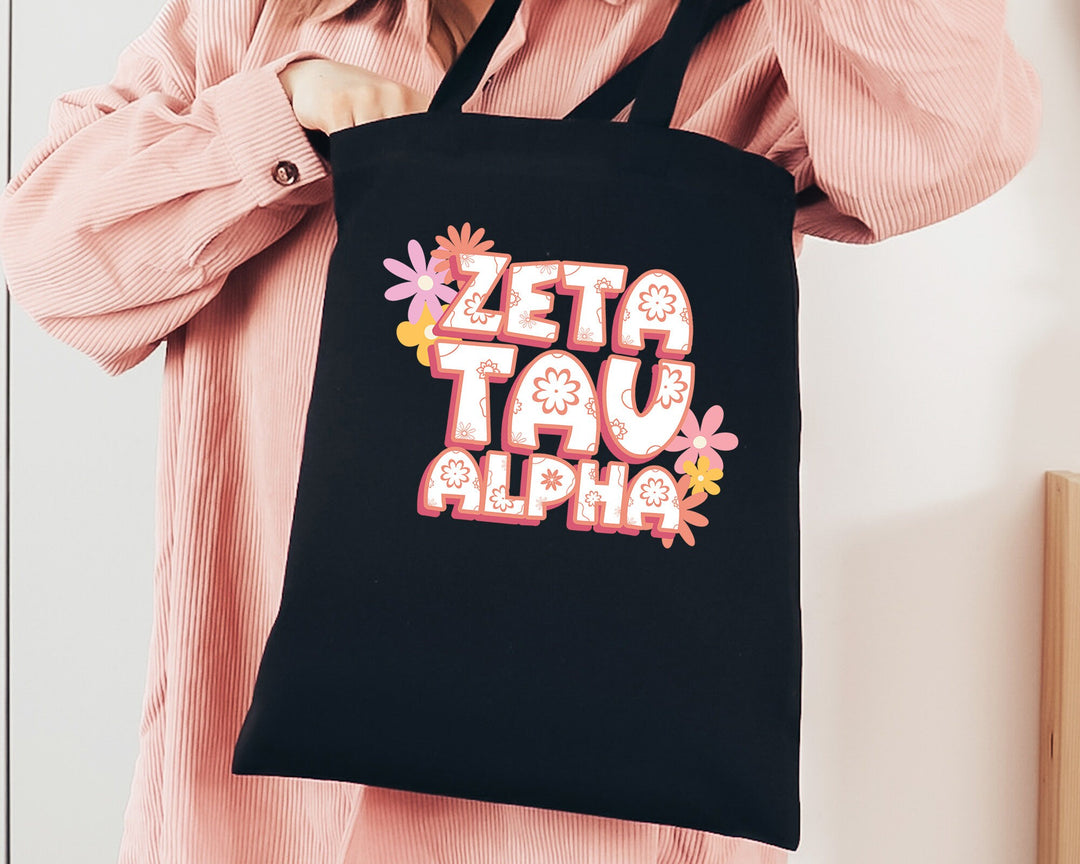 Zeta Tau Alpha LilyLovely Sorority Tote Bag | ZETA Sorority Bag | ZETA Tote Bag | Beach Bag | Big Little | Bid Day | Sorority Gifts _ 15052g