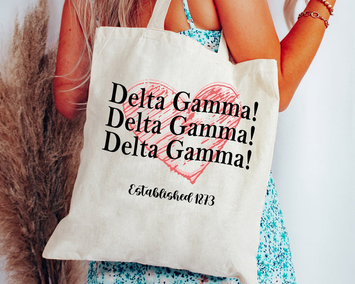 Delta Gamma Balloon Bliss Sorority Tote Bag | Dee Gee College Sorority Bag | Delta Gamma Tote Bag | Big Little Gifts | Beach Bag _ 14986g