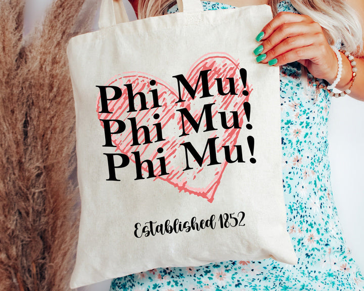 Phi Mu Balloon Bliss Sorority Tote Bag | Phi Mu College Sorority Bag | Phi Mu Tote Bag | Big Little Sorority Gifts | Beach Bag _ 14993g