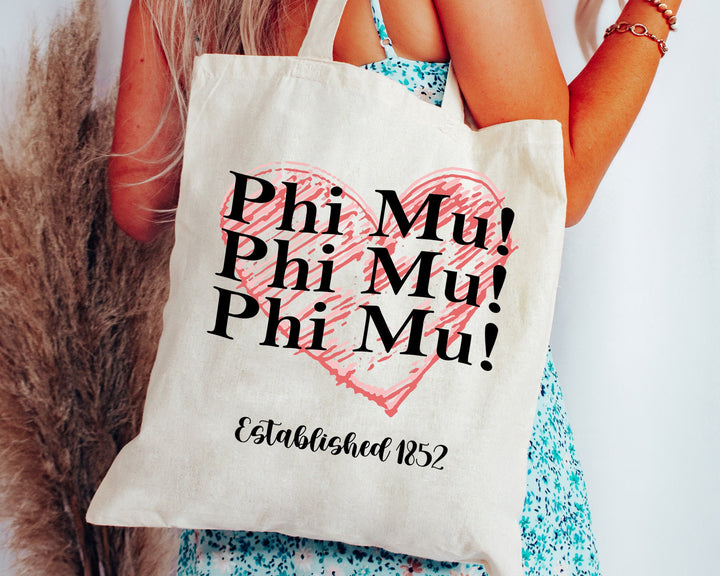 Phi Mu Balloon Bliss Sorority Tote Bag | Phi Mu College Sorority Bag | Phi Mu Tote Bag | Big Little Sorority Gifts | Beach Bag _ 14993g