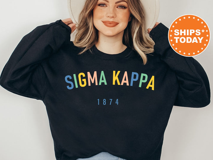 Sigma Kappa Retro and Year Sorority Sweatshirt | Sigma Kappa Retro Sweatshirt | Sorority Hoodie | Big Little Reveal | Sorority Gifts _ 8238g