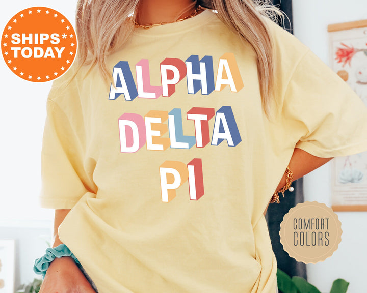 Alpha Delta Pi Loud Box Sorority T-Shirt | ADPI Retro Comfort Colors Shirt | Big Little Shirt | Sorority Gift | ADPI Oversized Shirt _ 5560g