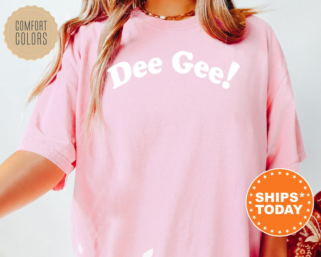 Delta Gamma Exclamation Point Comfort Colors Sorority T-Shirt | Dee Gee Sorority Apparel | Big Little Reveal Shirt | Sorority Merch _ 7135g