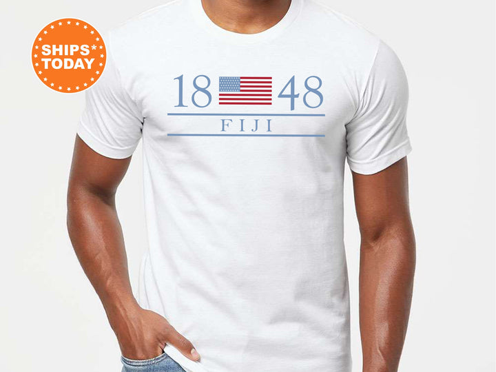 FIJI Flag Year Fraternity T-Shirt | FIJI Fraternity Shirt | Fraternity Gift | College Greek Apparel | Frat College Shirt _ 5995g