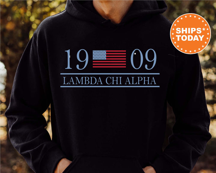Lambda Chi Alpha Flag Year Fraternity Sweatshirt | Lambda Chi Hoodie | Fraternity Gift | Greek Sweatshirt | College Apparel _ 5998g