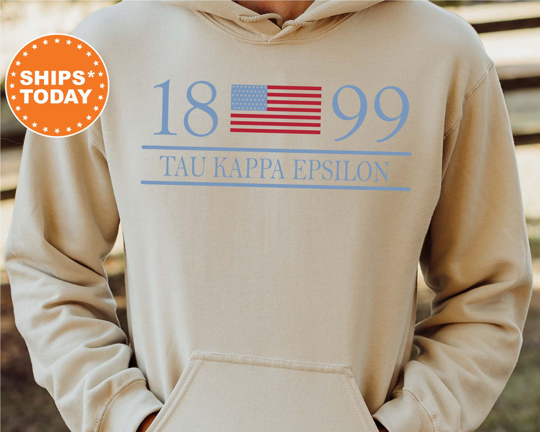 Tau Kappa Epsilon Flag Year Fraternity Sweatshirt | TKE Fraternity Hoodie | Fraternity Gift | TKE Greek Sweatshirt | College Apparel _ 6012g