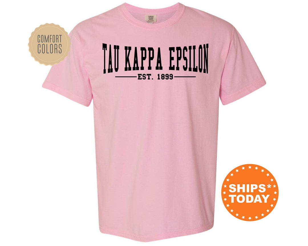 Tau Kappa Epsilon Concave Fraternity T-Shirt | TKE Comfort Colors Fraternity Shirt | Frat Bid Day Shirt | College Greek Apparel _ 6599g