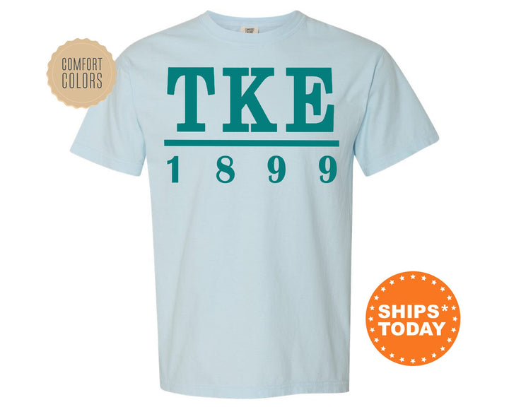Tau Kappa Epsilon Lettered Basic Fraternity T-Shirt | TKE Greek Letters Comfort Colors Shirt | Fraternity Gift | College Greek Shirt _ 6167g