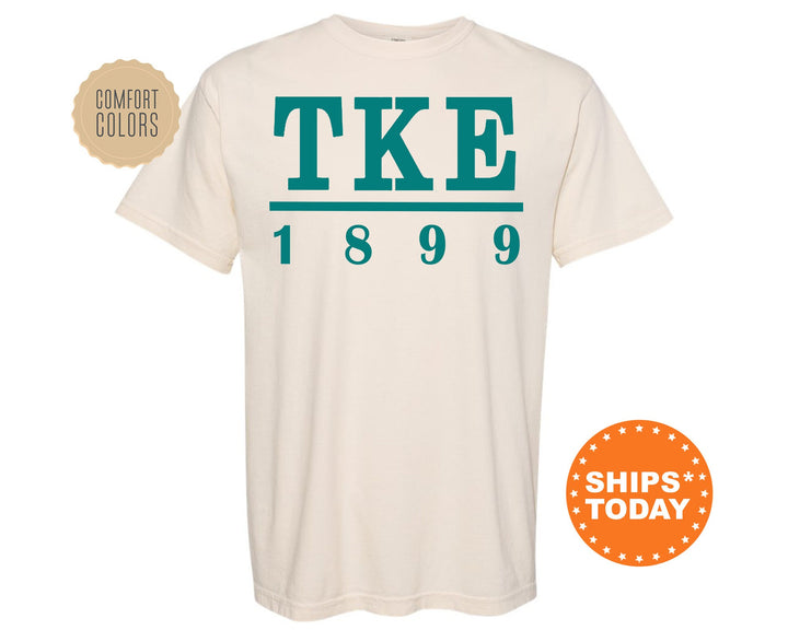 Tau Kappa Epsilon Lettered Basic Fraternity T-Shirt | TKE Greek Letters Comfort Colors Shirt | Fraternity Gift | College Greek Shirt _ 6167g
