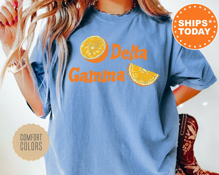 Delta Gamma Oranges Sorority T-Shirt | Delta Gamma Oversized Shirt | Dee Gee Big Little Shirt | Comfort Colors Shirt _ 8383g
