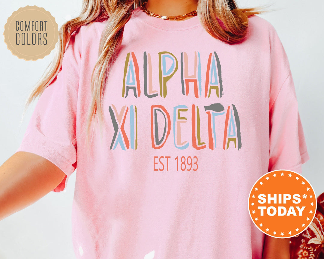 Alpha Xi Delta Olivia Sorority T-Shirt | AXID Comfort Colors Shirt | Alpha Xi Sorority Gifts | Big Little Reveal | Sorority Apparel _ 5541g