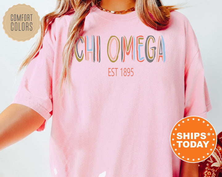 Chi Omega Olivia Sorority T-Shirt | Chi O Comfort Colors Shirt | Chi Omega Sorority Gifts | Big Little Reveal | Sorority Apparel _ 5542g