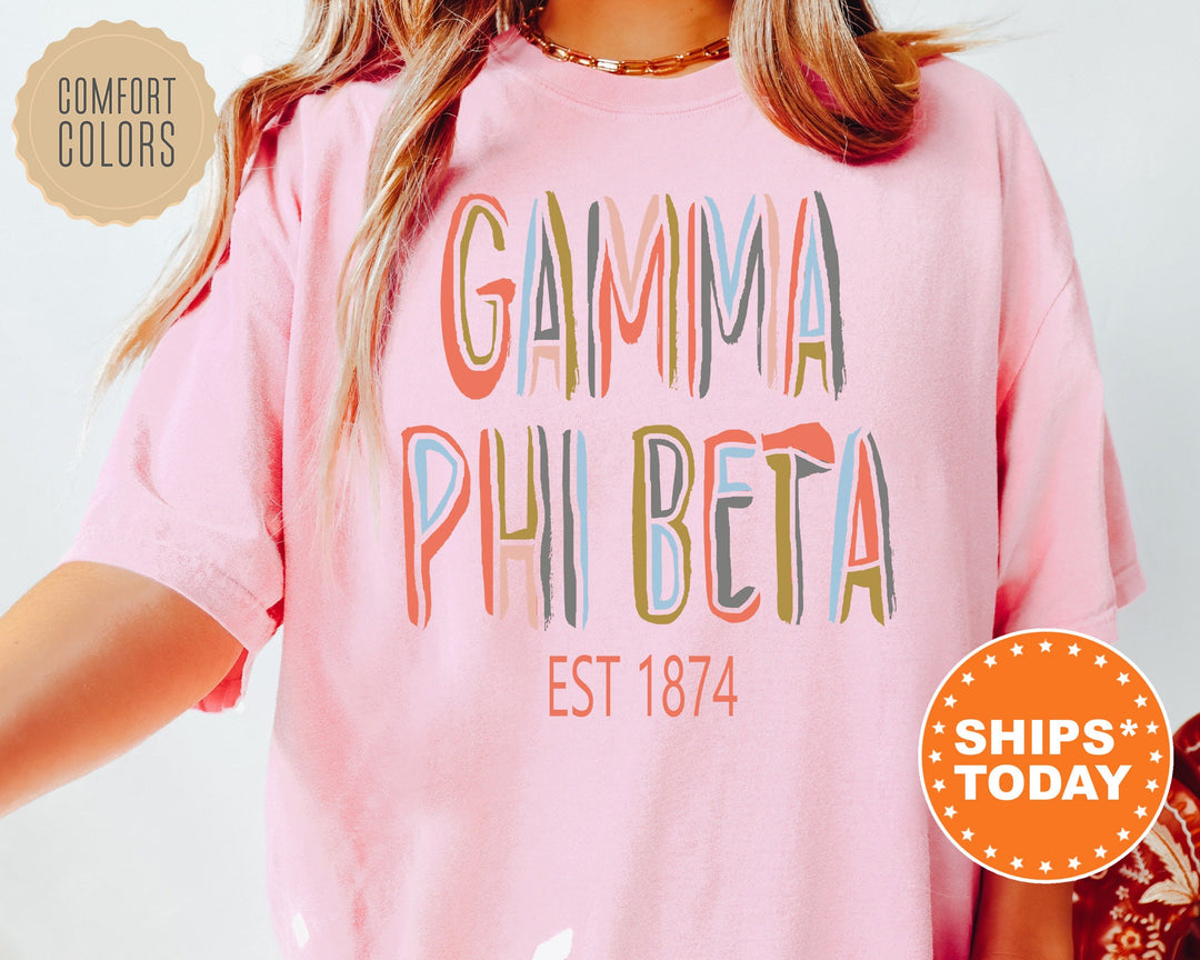 Gamma Phi Beta Olivia Sorority T-Shirt | Gamma Phi Comfort Colors Shirt | GPHI Sorority Gifts | Big Little Reveal | Greek Apparel _ 5547g