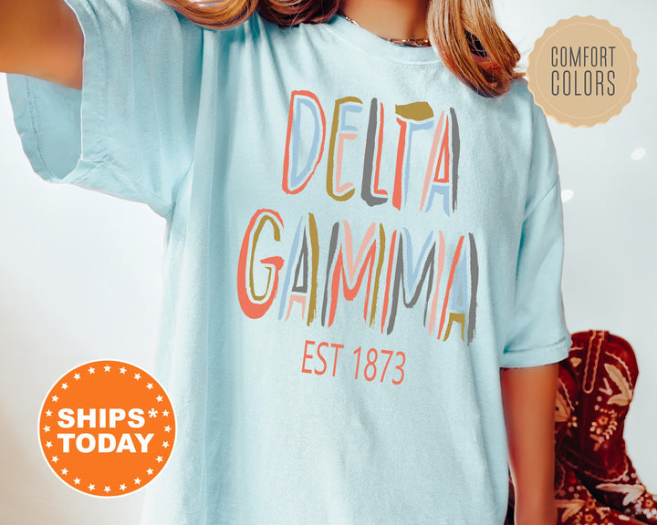 Delta Gamma Olivia Sorority T-Shirt | Dee Gee Comfort Colors Shirt | Delta Gamma Sorority Gifts | Big Little Reveal | Greek Apparel _ 5544g