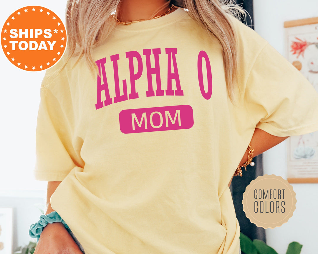 Alpha Omicron Pi Proud Mom Sorority T-Shirt | Alpha O Comfort Colors Tee | AOPI Mom Shirt | Big Little Family Shirt | Mother's Day Gift _ 16254g