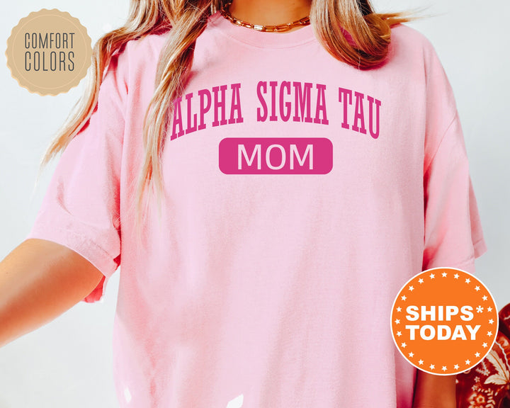 Alpha Sigma Tau Proud Mom Sorority T-Shirt | Alpha Sigma Tau Comfort Colors Tee | Mom Shirt | Big Little Family Shirt | Mother's Day Gift _ 16257g