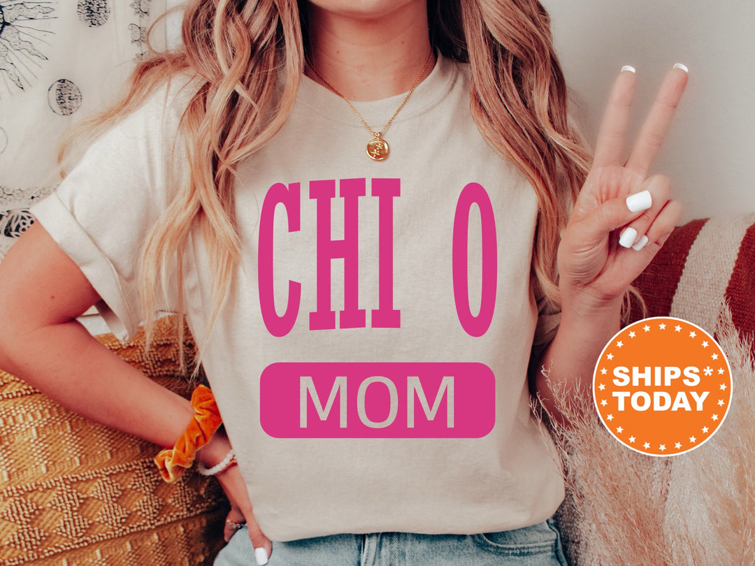 Chi Omega Proud Mom Sorority T-Shirt | Chi O Comfort Colors Tee | Chi Omega Mom Shirt | Big Little Family Shirt Shirt | Mother's Day Gift _ 16259g