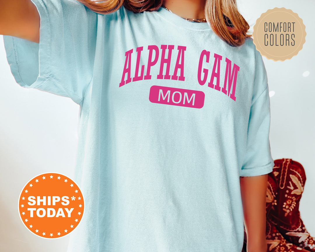 Alpha Gamma Delta Proud Mom Sorority T-Shirt | Alpha Gam Comfort Colors Tee | AGD Mom Shirt | Big Little Family Shirt | Mother's Day Gift _ 16253g