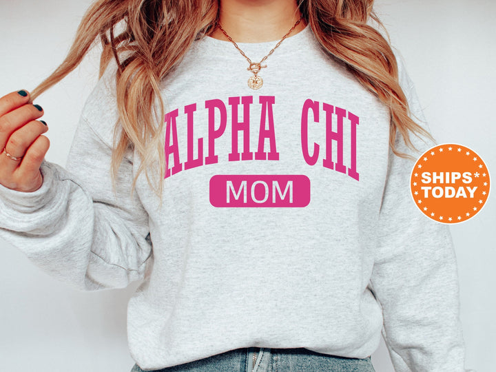 Alpha Chi Omega Proud Mom Sorority Sweatshirt | Alpha Chi Mom Sweatshirt | AXO Sorority Gifts | Big Little Family | Gifts For Sorority Mom