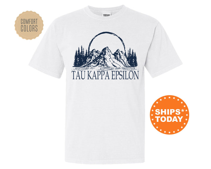 Tau Kappa Epsilon Epic Mountains Fraternity T-Shirt | TKE Greek Shirt | TKE Fraternity Gift | College Greek Apparel | Comfort Colors Tee _ 6229g
