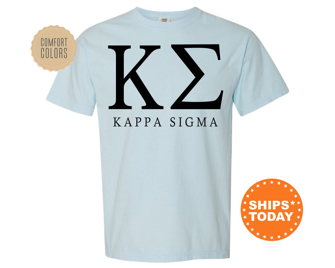 Kappa Sigma Block Letter Fraternity T-Shirt | Kappa Sig Greek Letters Shirt | Fraternity Letters | College Apparel | Comfort Colors Tee _ 6059g