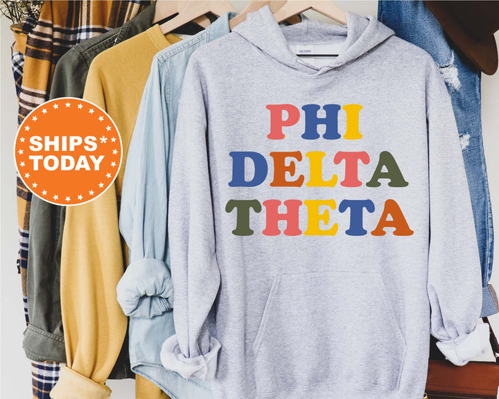 Phi Delta Theta Retro Letters Fraternity Sweatshirt | Phi Delt Retro Sweatshirt | Fraternity Gift | Greek Life | College Sweatshirt _ 6185g