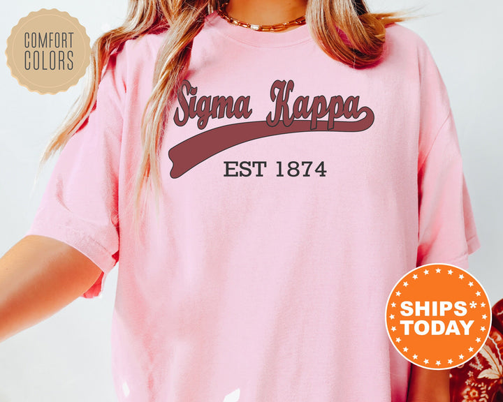 Sigma Kappa Baseball Sports Sorority T-Shirt | Sigma Kappa Greek Apparel | Big Little Sorority Shirt | Sorority Merch | Comfort Colors Shirt _ 5530g