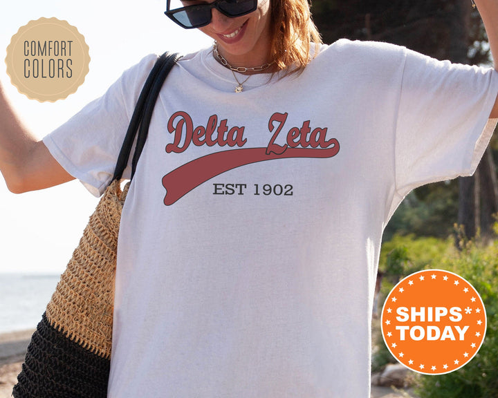 Delta Zeta Baseball Sports Sorority T-Shirt | Dee Zee Greek Apparel | Big Little Sorority Shirt | Sorority Merch | Comfort Colors Shirt _ 5521g
