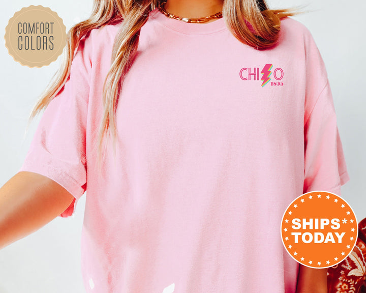 Chi Omega Sparkling Pink Comfort Colors Sorority T-Shirt | Chi O Greek Apparel | Chi Omega Big Little Shirt | Comfort Colors Shirt _ 14099g