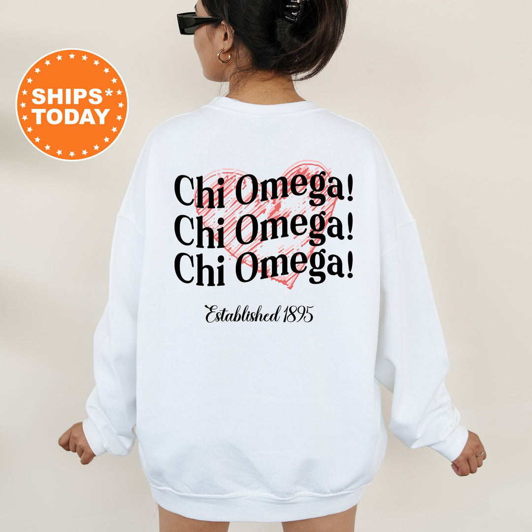 Chi Omega Balloon Bliss Sorority Sweatshirt | Chi Omega Sweatshirt | Chi O Sorority Hoodie | Greek Apparel | Big Little Sorority
