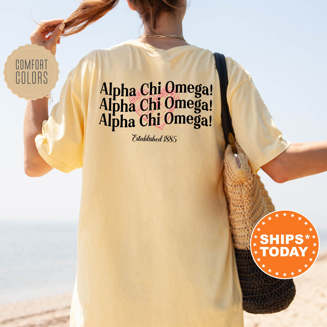 Alpha Chi Omega Balloon Bliss Sorority T-Shirt | Sorority Apparel | Big Little Gift | Alpha Chi Comfort Colors Shirt _ 13684g