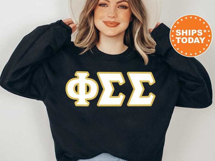 Phi Sigma Sigma Simply Gold Sorority Sweatshirt | Phi Sig Greek Letters | Sorority Letters | Big Little Gift | Custom Sorority Crewneck
