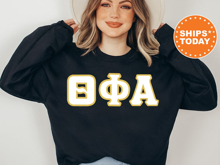 Theta Phi Alpha Simply Gold Sorority Sweatshirt | Theta Phi Greek Letters | Sorority Letters | Big Little Gift | Custom Sorority Crewneck