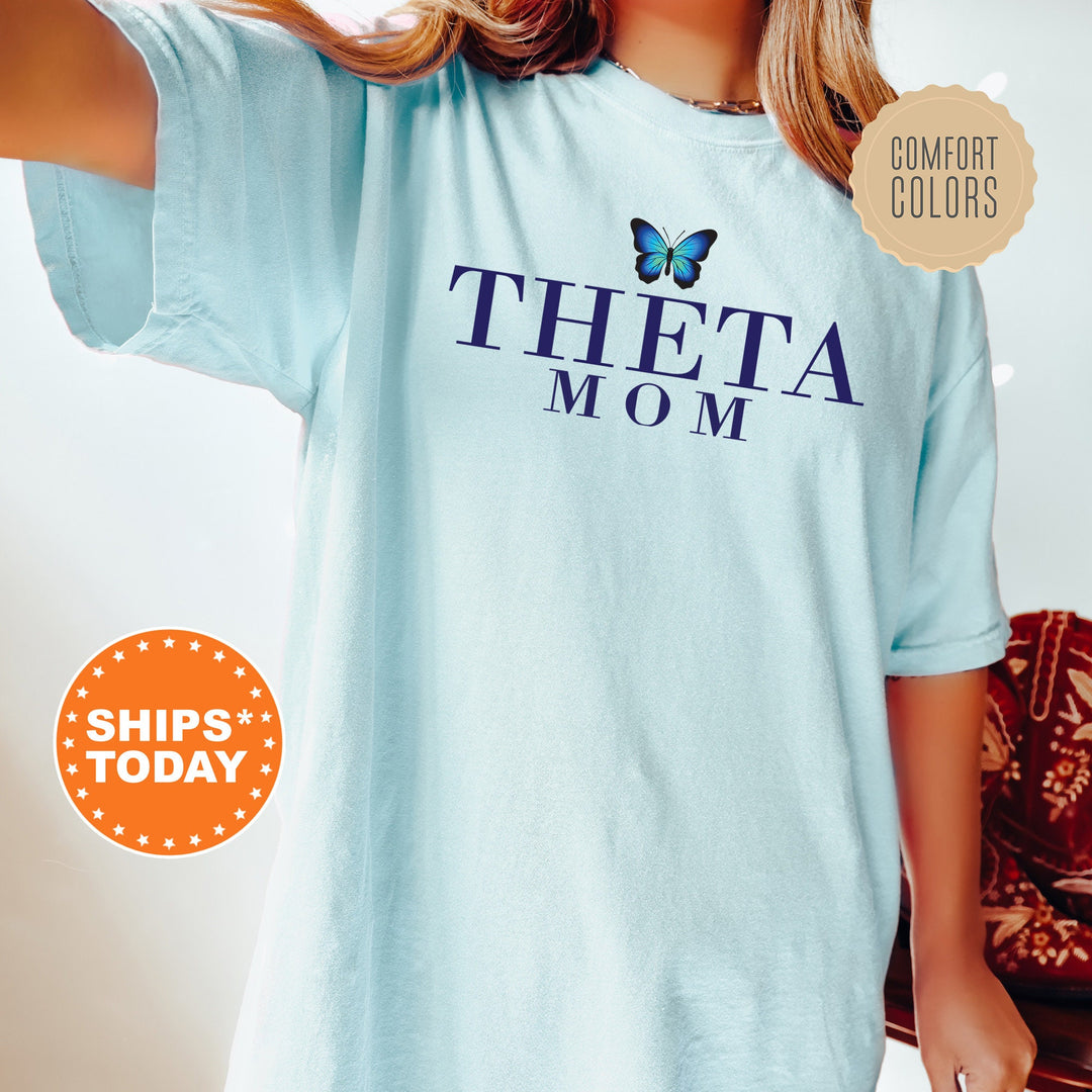 Kappa Alpha Theta Butterfly Mom Sorority T-Shirt | Theta Comfort Colors Shirt | Sorority Mom | Big Little Family | Gifts For Mom _ 16291g
