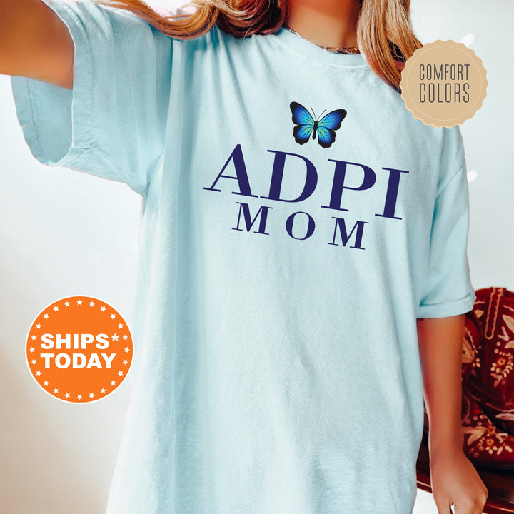 Alpha Delta Pi Butterfly Mom Sorority T-Shirt | ADPI Comfort Colors Shirt | Sorority Mom Shirt | Big Little Family | Gifts For Mom _ 16277g