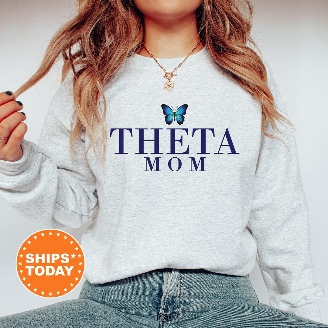Kappa Alpha Theta Butterfly Mom Sorority Sweatshirt | THETA Mom Sweatshirt | Sorority Mom Hoodie | Big Little Family | Gift For Mom